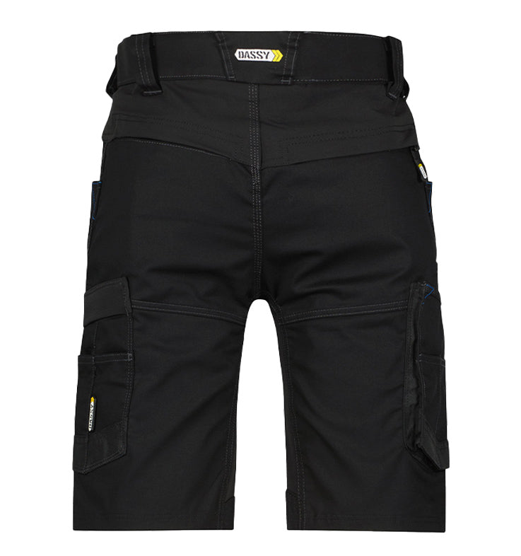 Korte werkbroek Dassy Axis stretch zwart achterkant