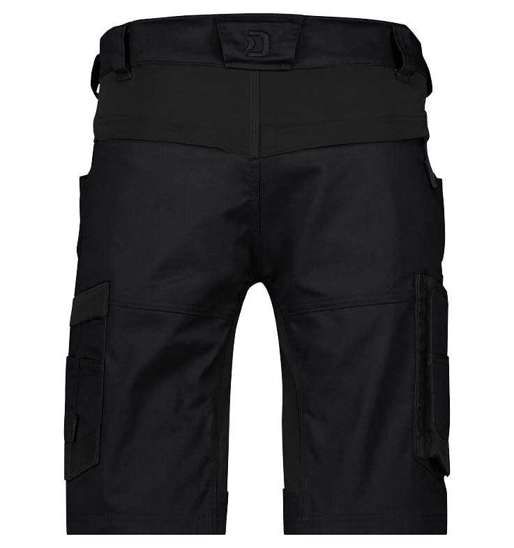 Korte werkbroek Dassy Axis stretch zwart achterkant