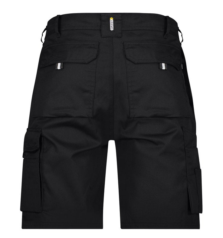 Korte Werkbroek Dassy Bari zwart achterkant