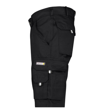 Korte Werkbroek Dassy Bari zwart zijkant