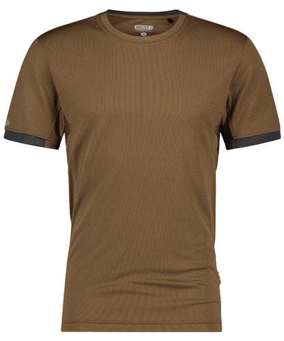 T-shirt Dassy Nexus 100% polyester bruin achterkant