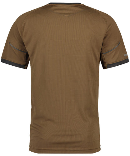 T-shirt Dassy Nexus 100% polyester bruin voorkant