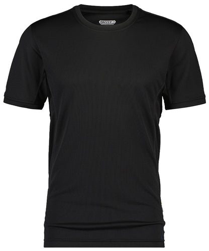 T-shirt Dassy Nexus 100% polyester zwart voorkant