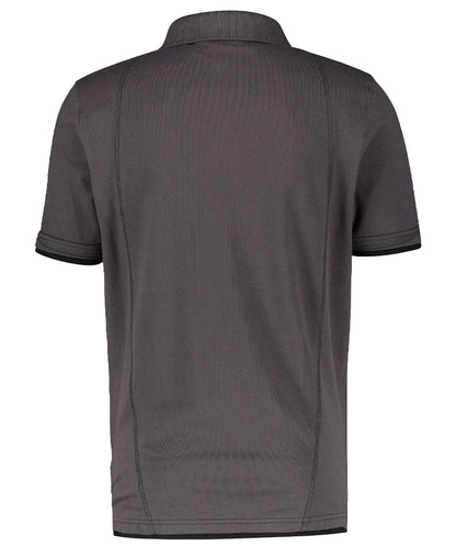 Poloshirt Dassy Orbital antraciet zwart achterkant