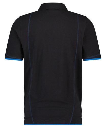 Poloshirt Dassy Orbital  zwart blauw achterkant
