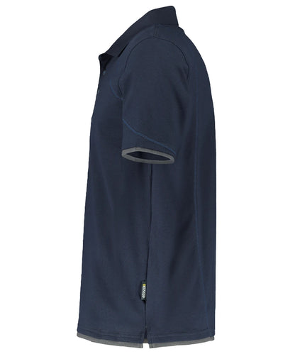 Poloshirt Dassy Orbital navy grijs zijkant