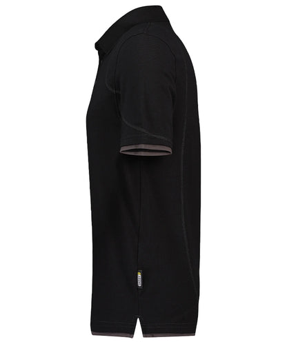 Poloshirt Dassy Orbital zwart grijs zijkant