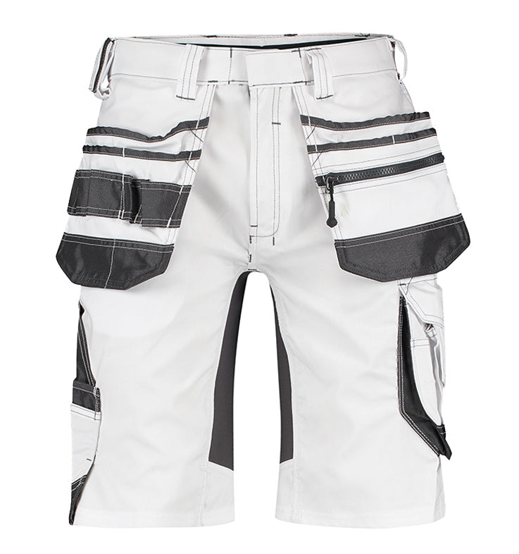 Korte werkbroek Dassy Trix stretch wit voorkant