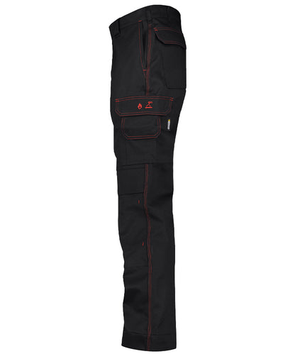Vlamvertragende werkbroek Dassy Arizona zwart zijkant