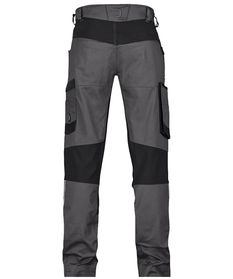 Werkbroek Dassy stretch Helix next grijs achterkant