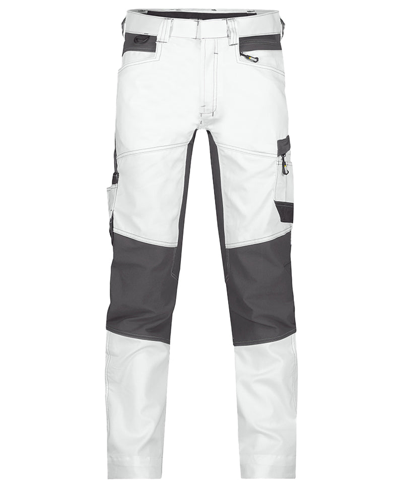 Schildersbroek  stretch Dassy Helix wit voorkant