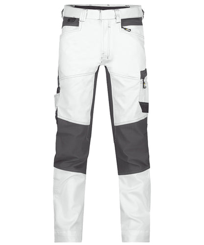 Schildersbroek  stretch Dassy Helix wit voorkant