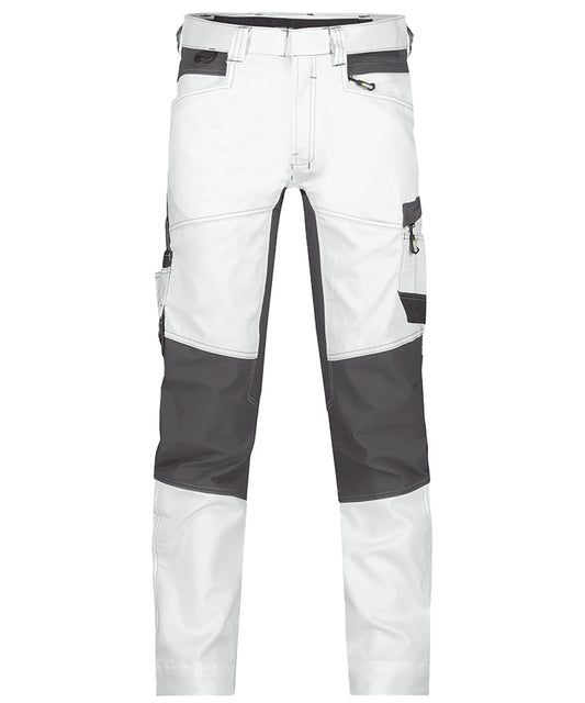 Schildersbroek  stretch Dassy Helix wit voorkant