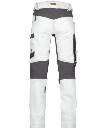 Schildersbroek  stretch Dassy Helix wit achterkant