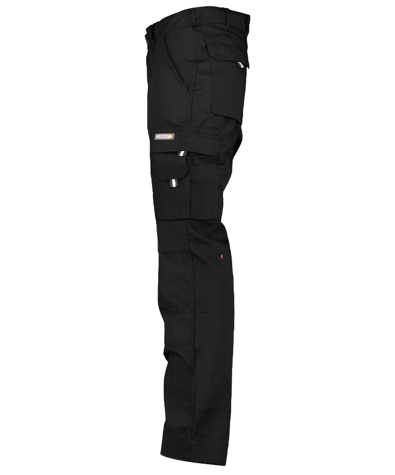 Werkbroek Dassy Miami 100% katoen zwart zijkant