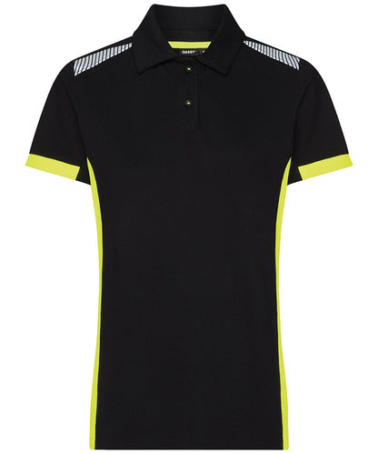 Dassy polo Veracruz zwart geel voorkant