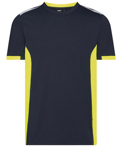 Dassy T-shirt Tampico navy geel voorkant