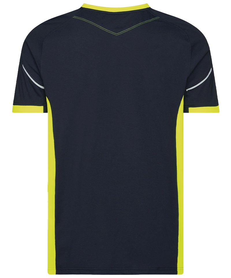 Dassy T-shirt Tampico navy geel achterkant