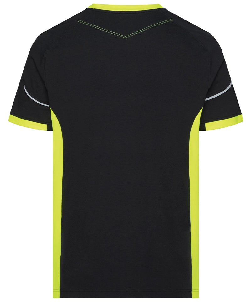 Dassy T-shirt Tampico zwart geel achterkant