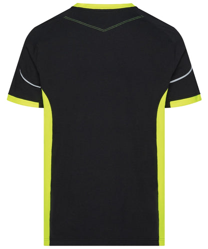 Dassy T-shirt Tampico zwart geel achterkant