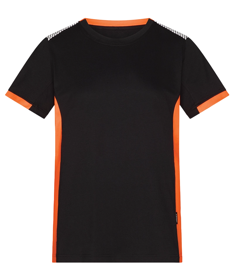 Dassy T-shirt Tampico zwart oranje voorkant