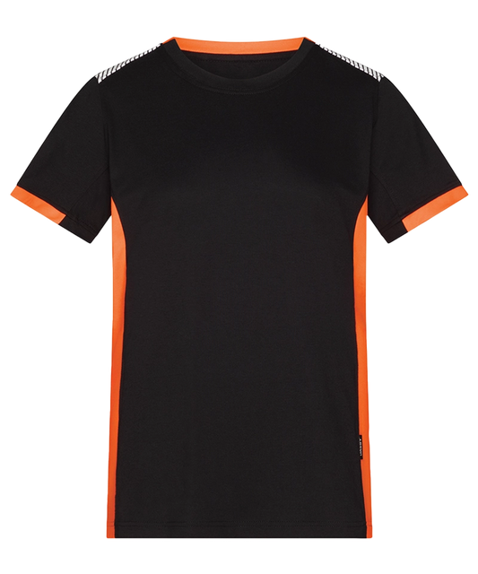 Dassy T-shirt Tampico zwart oranje voorkant