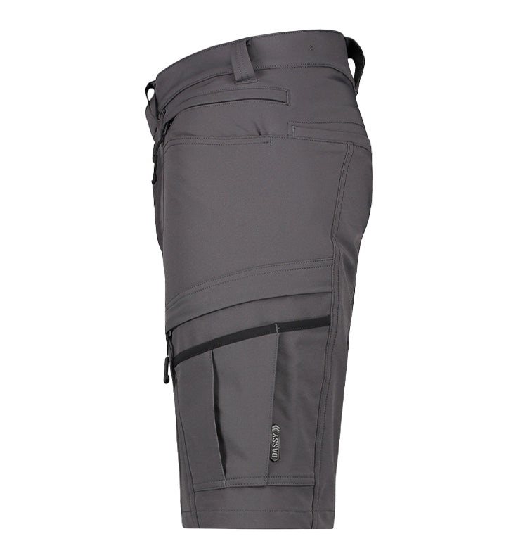 Korte werkbroek Dassy Sparx 4-way stretch grijs zijkant