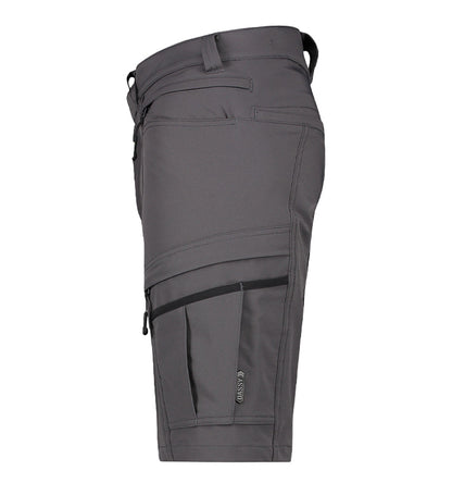 Korte werkbroek Dassy Sparx 4-way stretch grijs zijkant