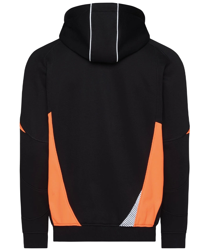 Dassy hoodie Santos zwart oranje achterkant