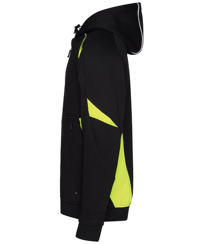 Dassy hoodie Santos zwart geel zijkant