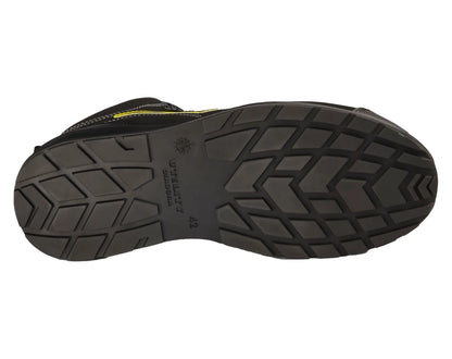 Diadora 181150 werkschoenen, hoog, zwart met geel, zool