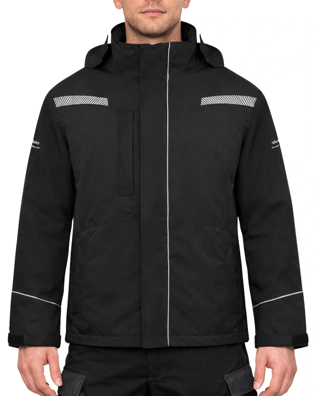 Gevoerde winterjas Hydrowear Basel aan foto model