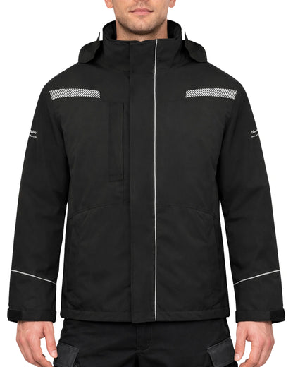 Gevoerde winterjas Hydrowear Basel aan foto model