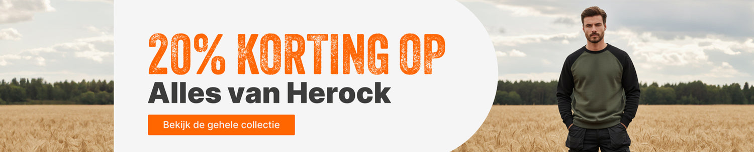 Herock actie 20% korting desktop banner