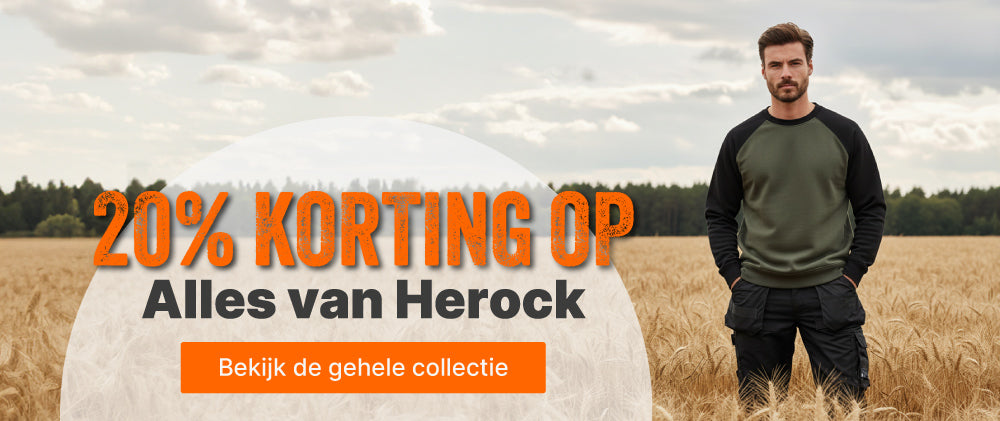 Herock actie 20% korting mobiele banner