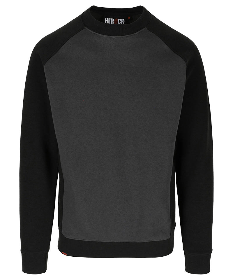 Herock Sweater Boris grijs zwart voorkant