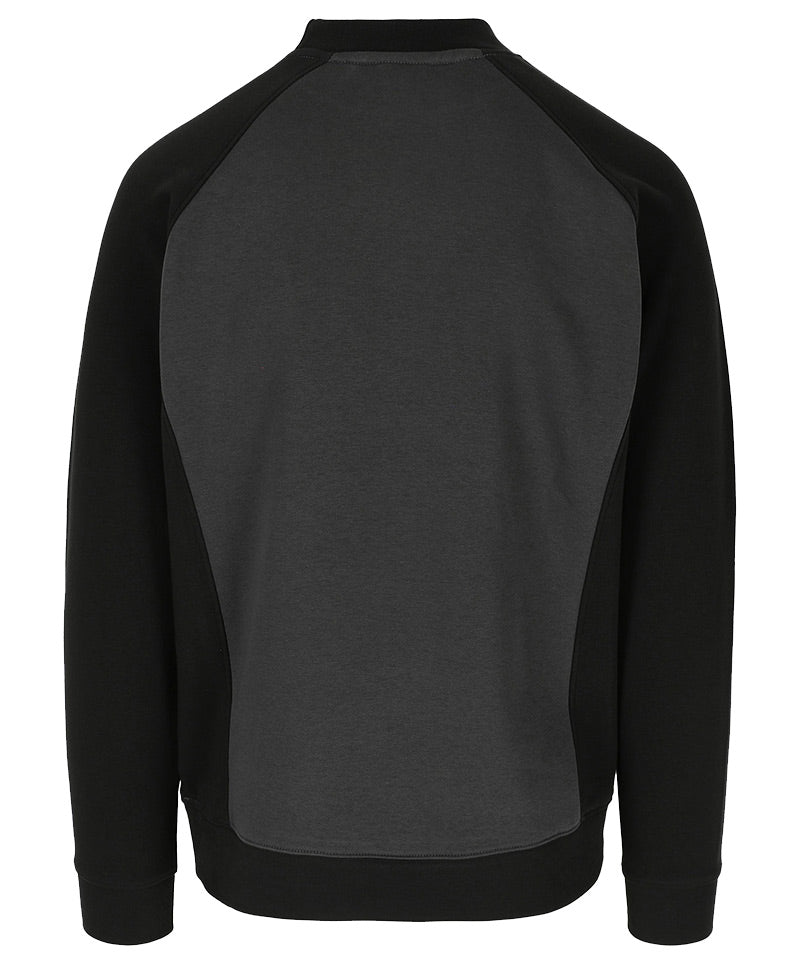 Herock Sweater Boris grijs zwart achterkant