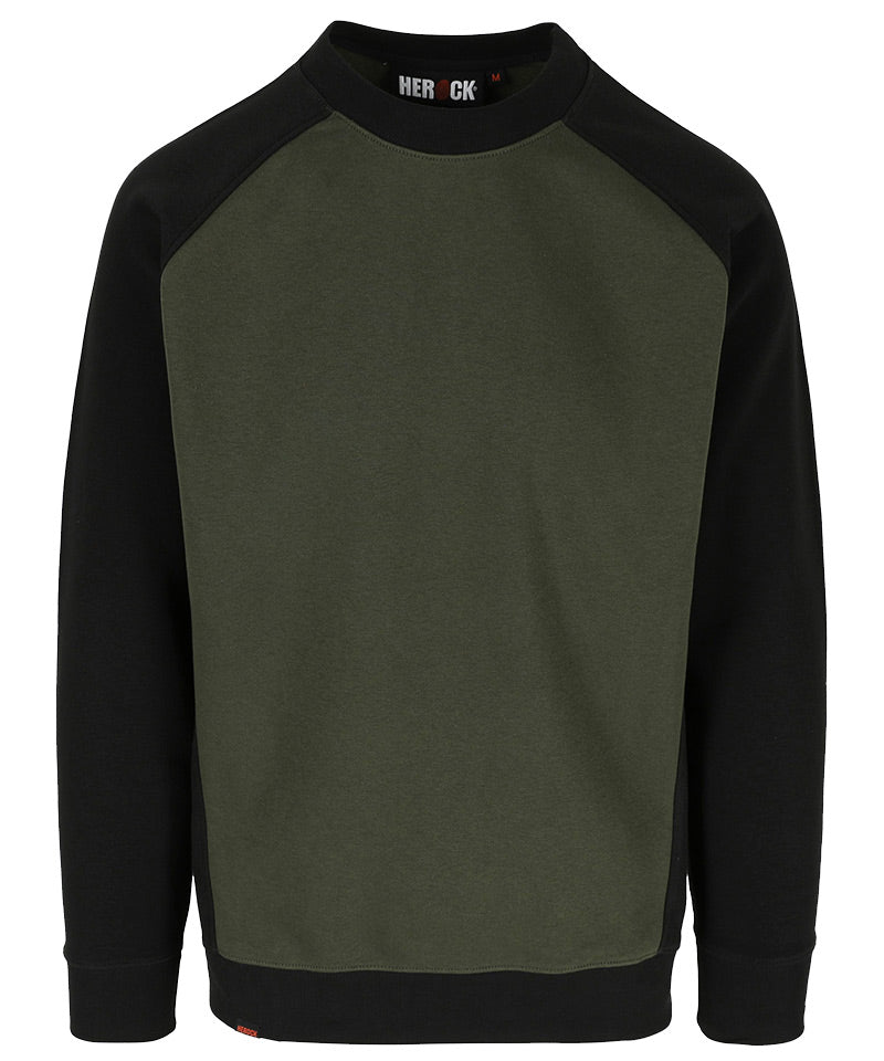 Herock Sweater Boris groen zwart voorkant