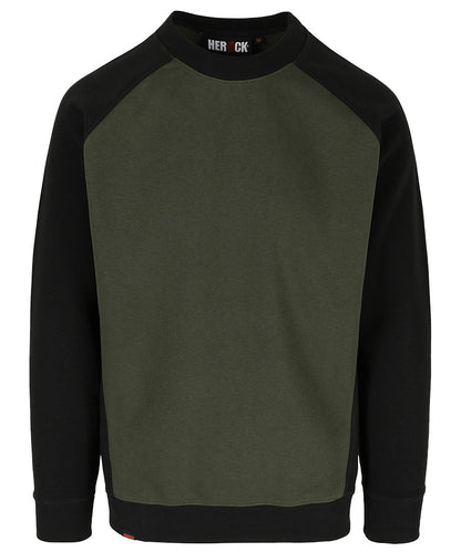 Herock Sweater Boris groen zwart voorkant