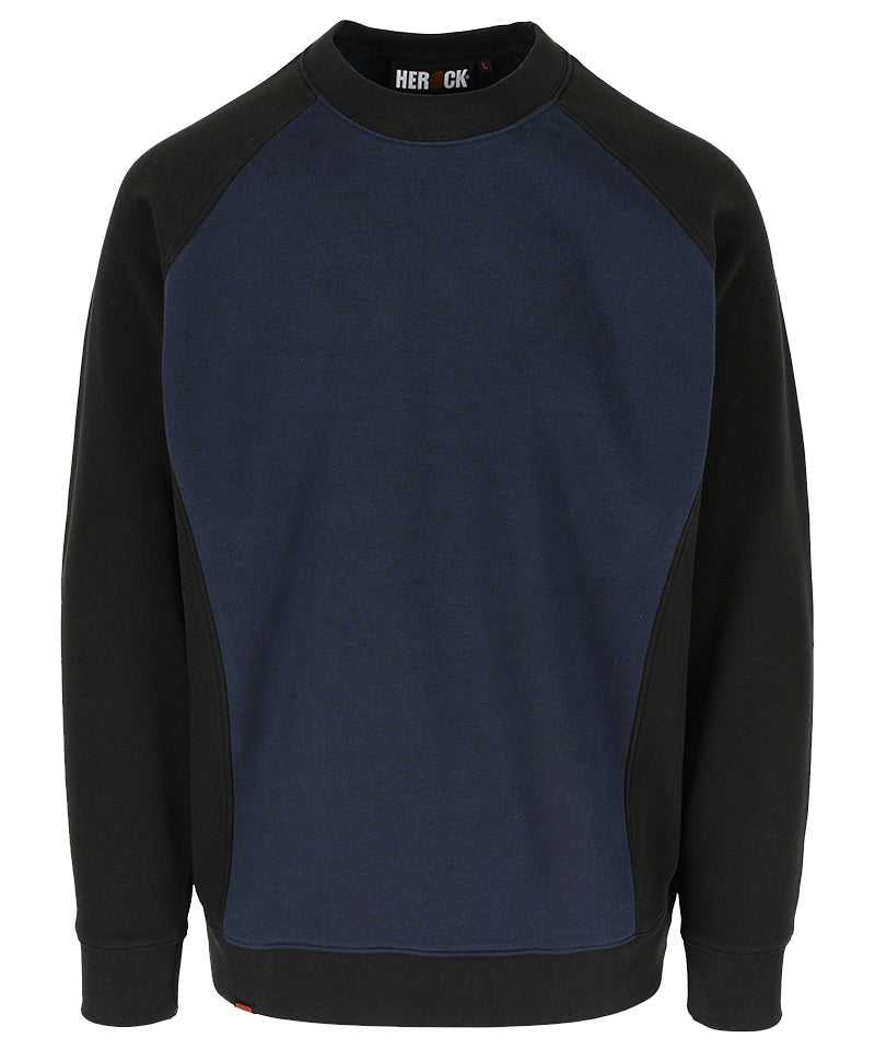 Herock Sweater Boris navy zwart voorkant