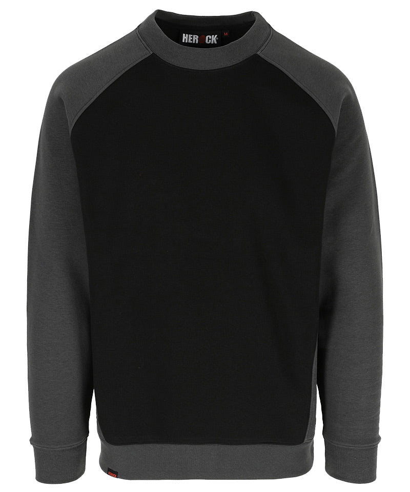 Herock Sweater Boris zwart grijs voorkant