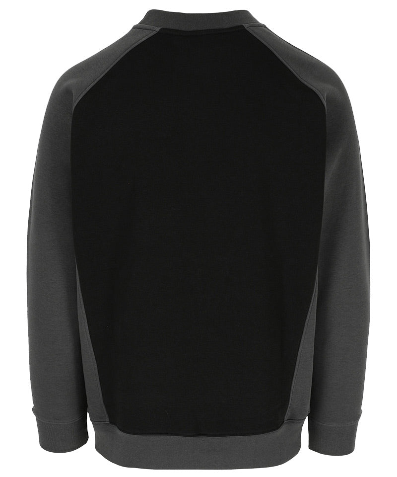Herock Sweater Boris zwart grijs achterkant