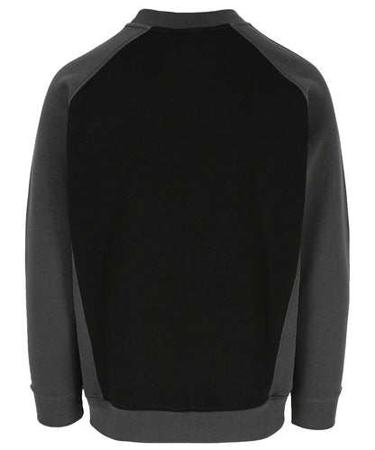 Herock Sweater Boris zwart grijs achterkant