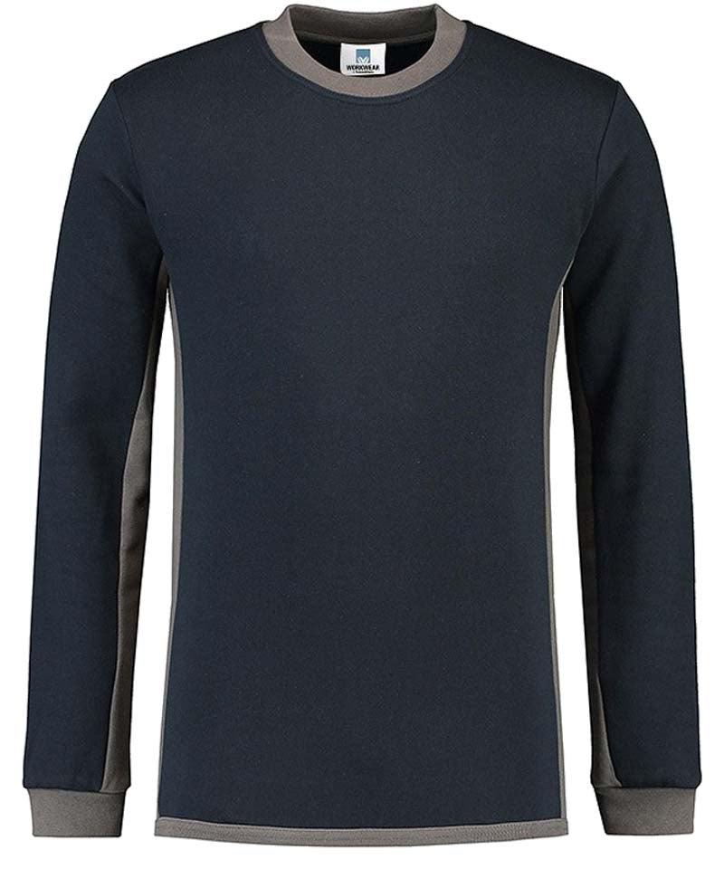 Lemon en soda contrast sweater navy grijs