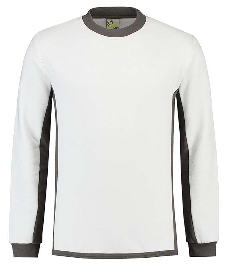 Lemon en soda contrast sweater wit grijs