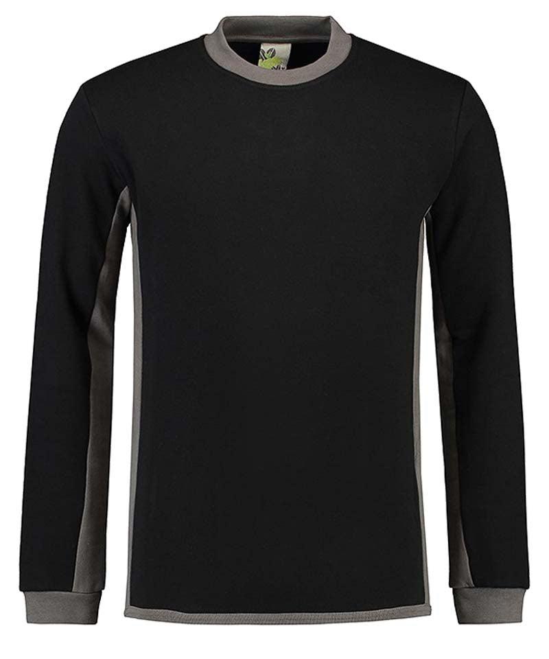 Lemon en soda contrast sweater zwart grijs