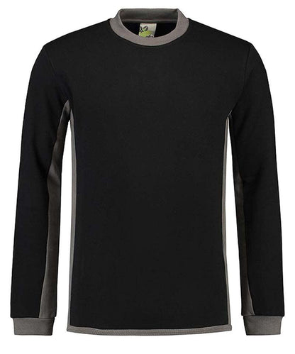 Lemon en soda contrast sweater zwart grijs