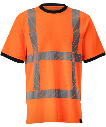 Mascot RWS t-shirt 24082 in feloranje met reflecterende strepen, voorkant