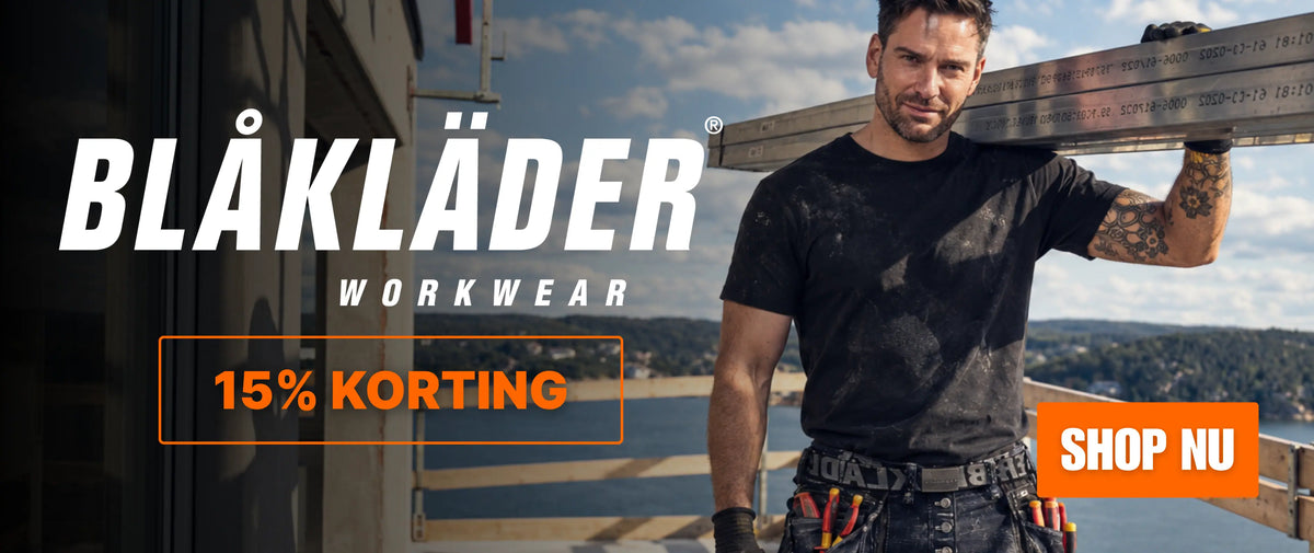 Banner Blaklader werkkleding korting 15%