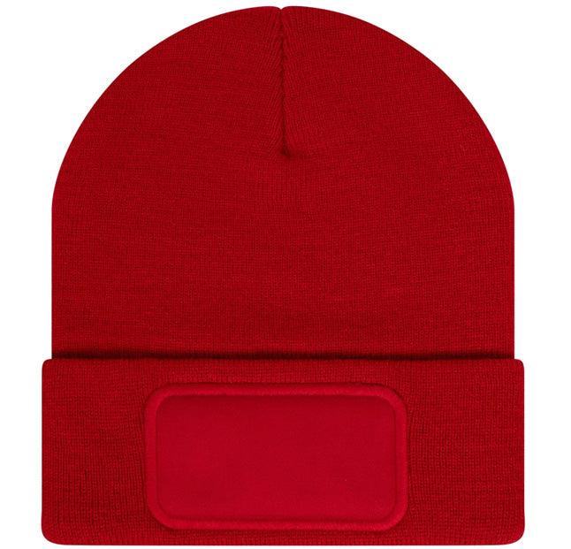 Muts met Patch Back to basics rood